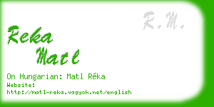 reka matl business card